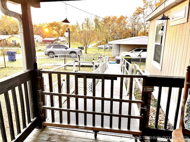 view of wooden terrace