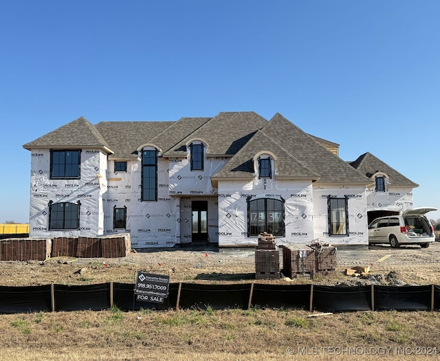 view of unfinished property