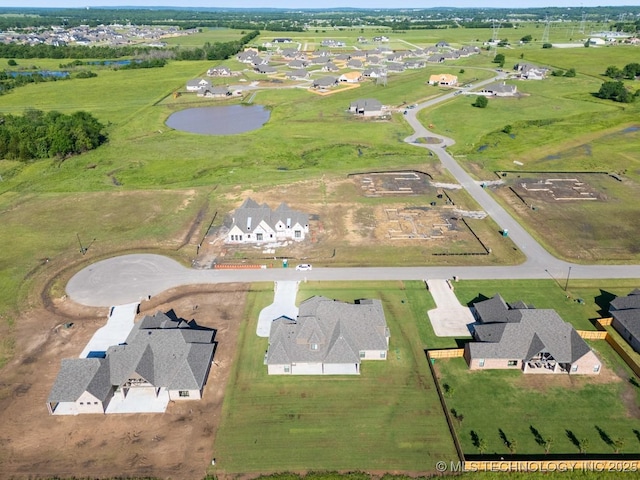 17537 S 56th E Ave, Bixby, OK 74008 - aerial overview of property's location with nearby suburban area and a large body of water