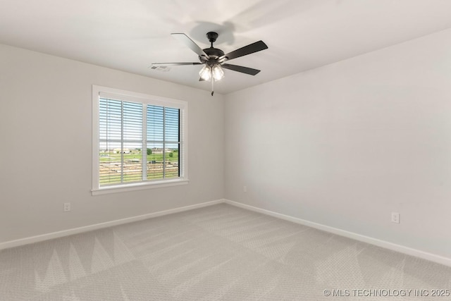 17537 S 56th E Ave, Bixby, OK 74008 - carpeted spare room featuring baseboards and ceiling fan