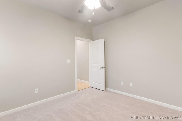 2708 W Van Buren Ct, Broken Arrow, OK 74134 - spare room with light colored carpet and ceiling fan