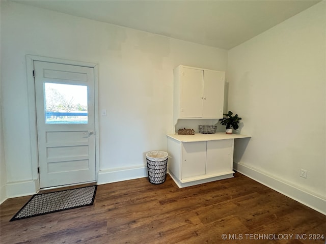 interior space featuring dark hardwood / wood-style floors