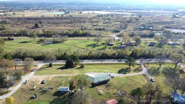 bird's eye view featuring a rural view