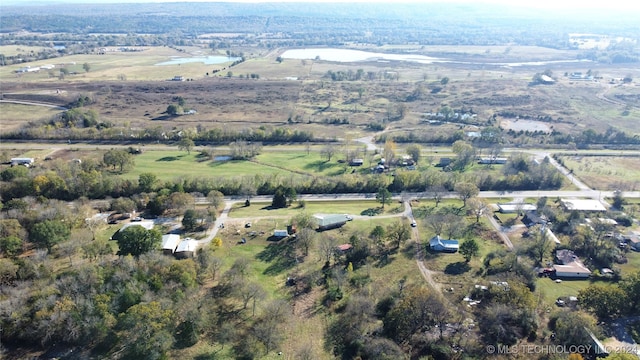 aerial view with a rural view