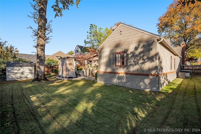 exterior space with a lawn