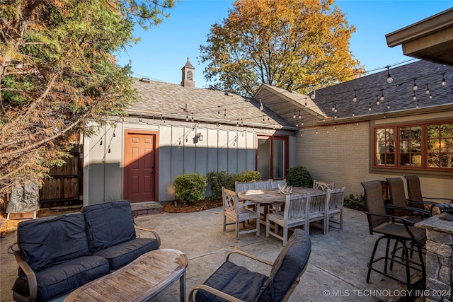 view of patio / terrace with an outdoor living space