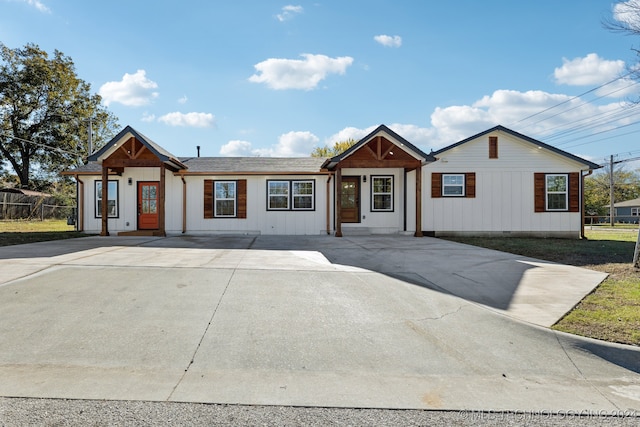 view of ranch-style home