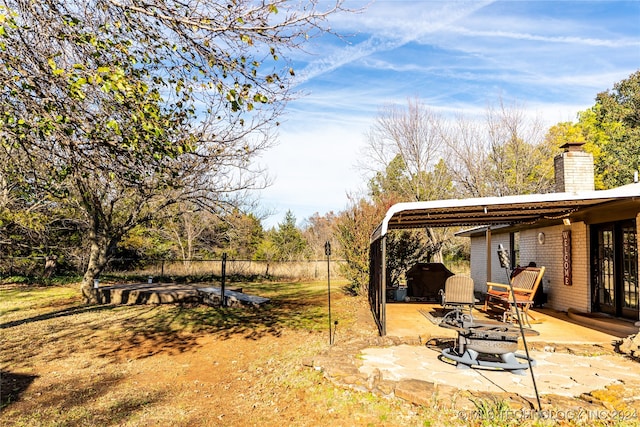 view of yard with a patio