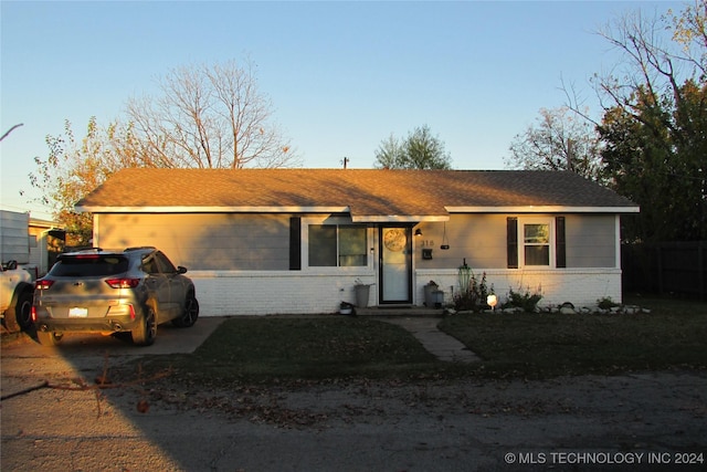 view of ranch-style home