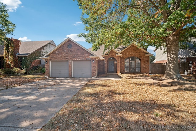 view of property with a garage