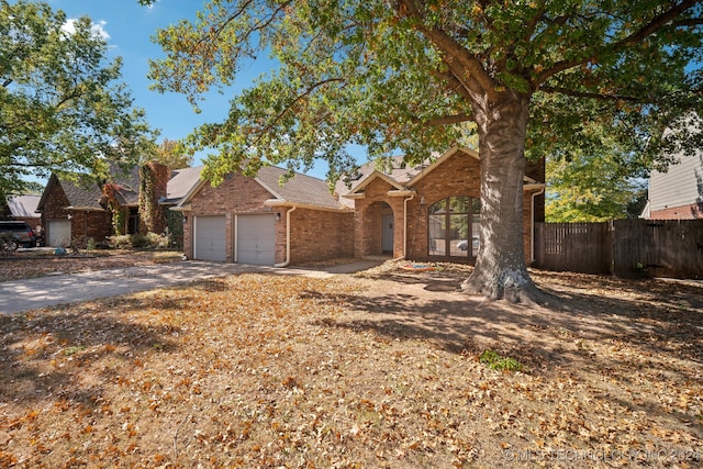 view of front of home featuring a garage