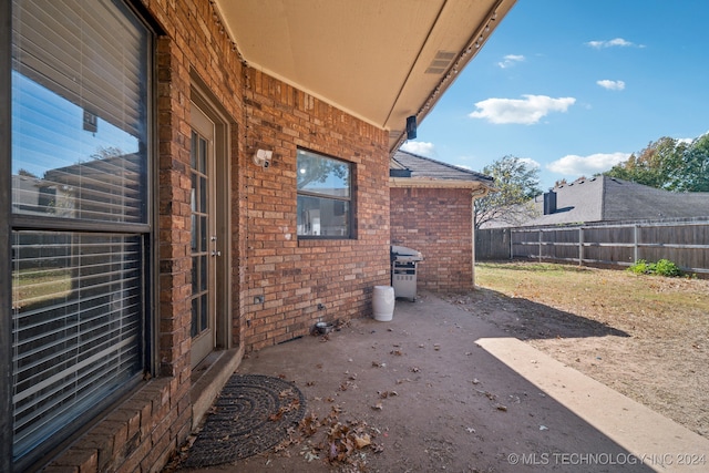 view of patio with grilling area