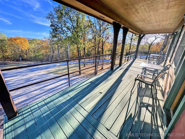 view of wooden terrace