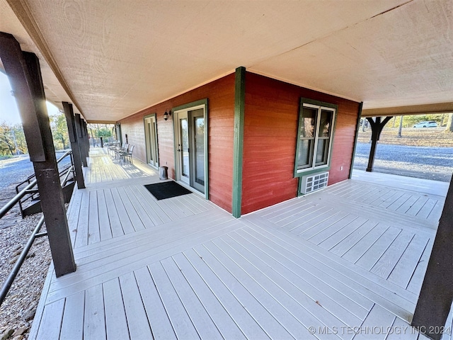 view of wooden terrace