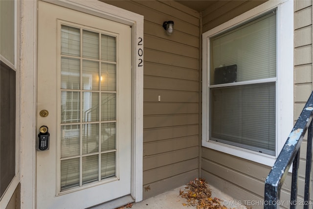 view of doorway to property