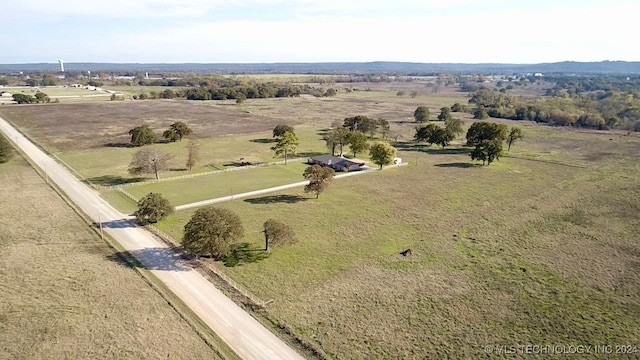 bird's eye view featuring a rural view