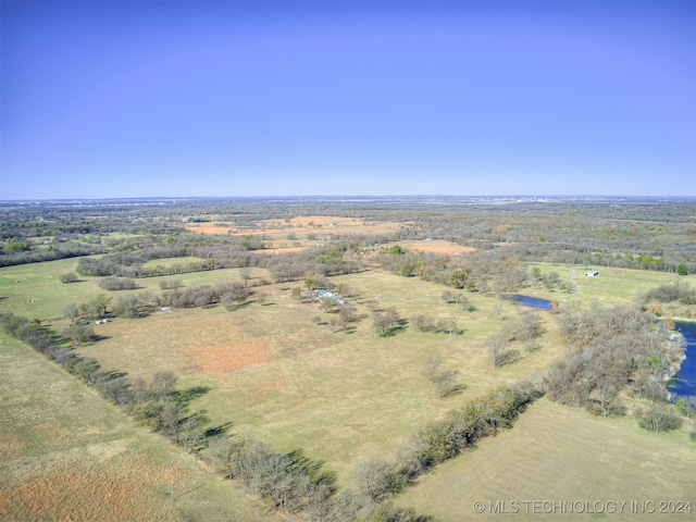 drone / aerial view featuring a rural view