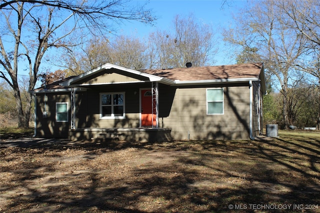 view of front of house with central AC