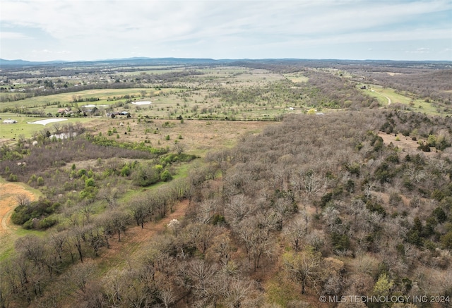 bird's eye view with a rural view