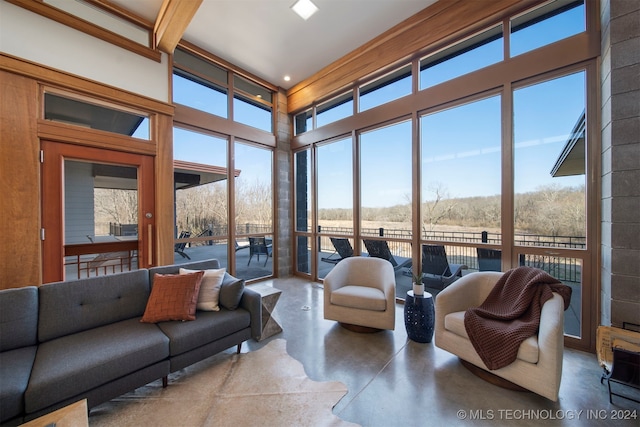 sunroom with a wealth of natural light