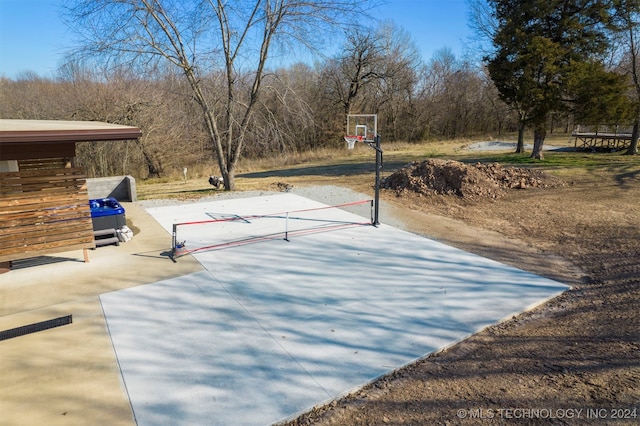 view of sport court