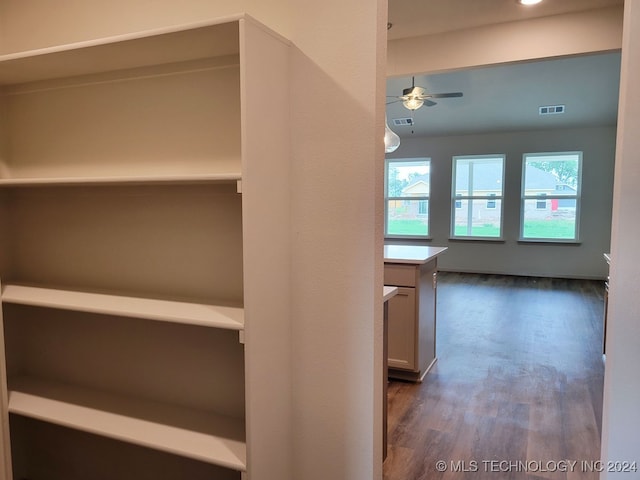 interior space featuring dark hardwood / wood-style flooring