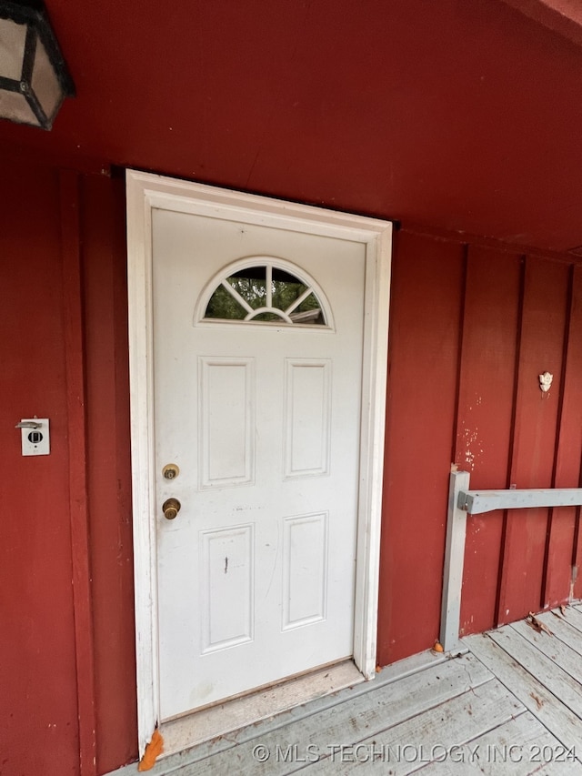 view of doorway to property