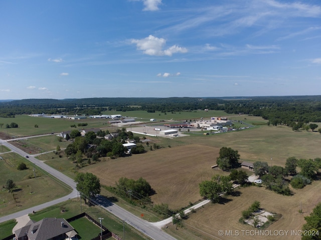 drone / aerial view with a rural view