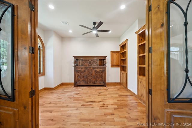 interior space featuring light hardwood / wood-style floors