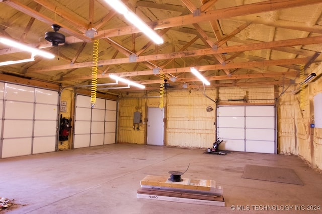 garage featuring electric panel