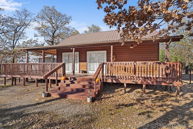 exterior space featuring a deck