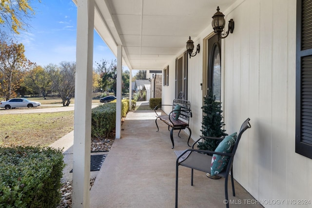 view of patio / terrace featuring covered porch