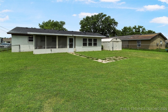47 S 204th E Ave, Tulsa, OK 74108 - back of house with a storage unit and a sunroom
