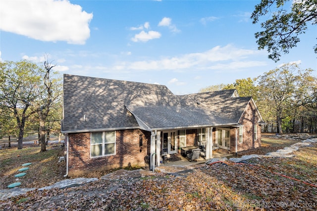 view of front of house with a patio