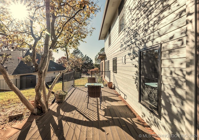 view of wooden deck