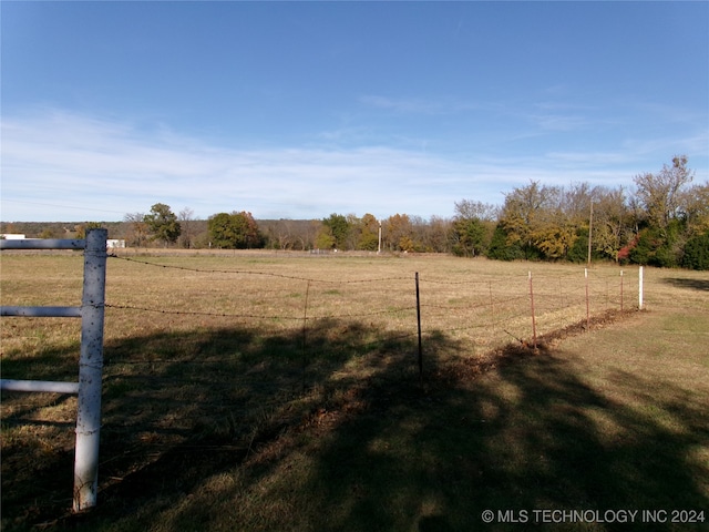 view of yard featuring a rural view