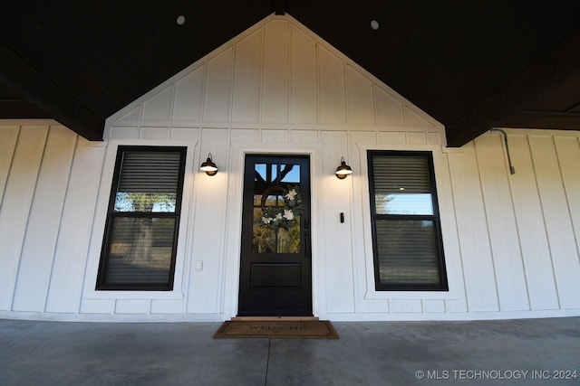 view of doorway to property