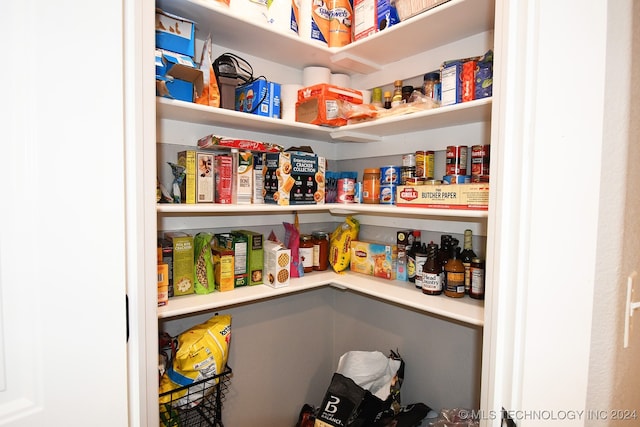 view of pantry