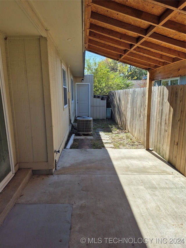 view of patio / terrace featuring central air condition unit