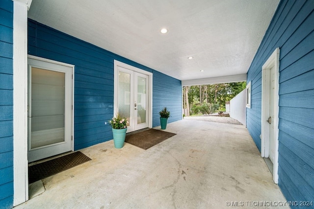 view of patio with french doors