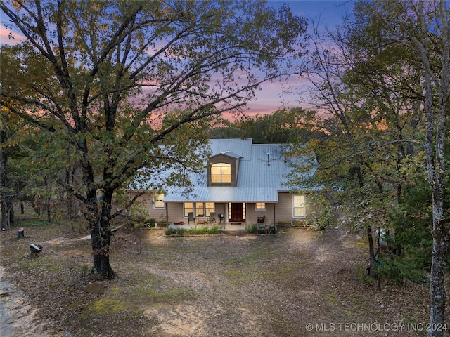 view of front of property with a porch