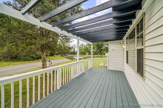 view of wooden terrace