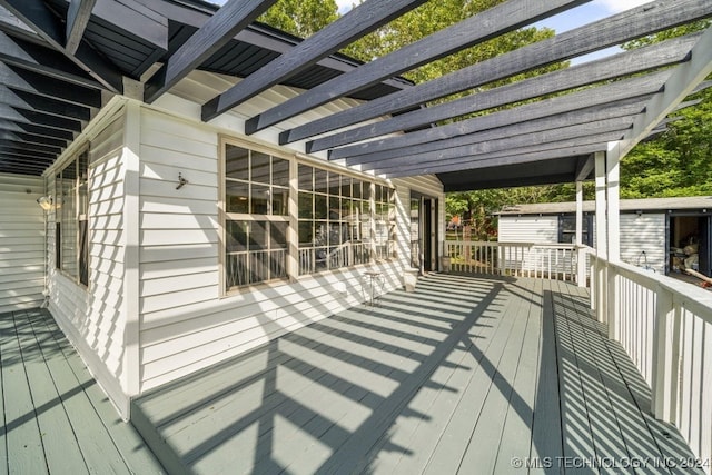 view of wooden terrace