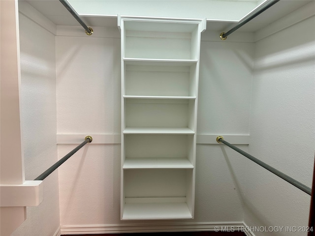 view of walk in closet