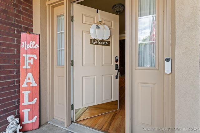 view of doorway to property