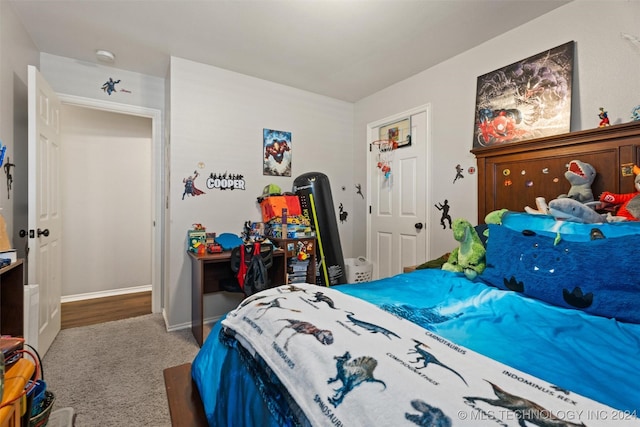 view of carpeted bedroom