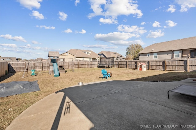 exterior space with a playground