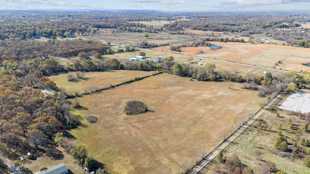 drone / aerial view featuring a rural view