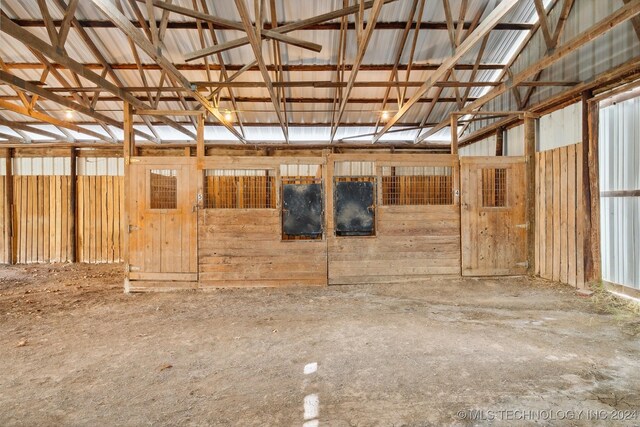 view of horse barn