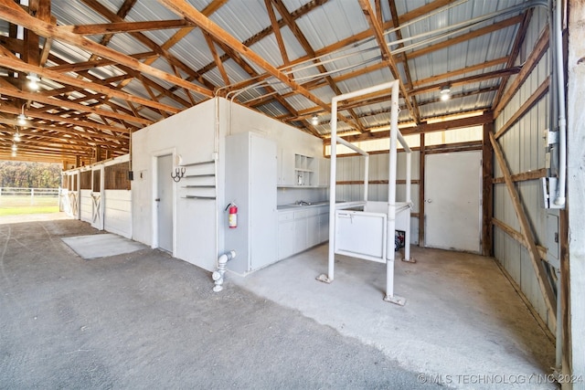 view of horse barn